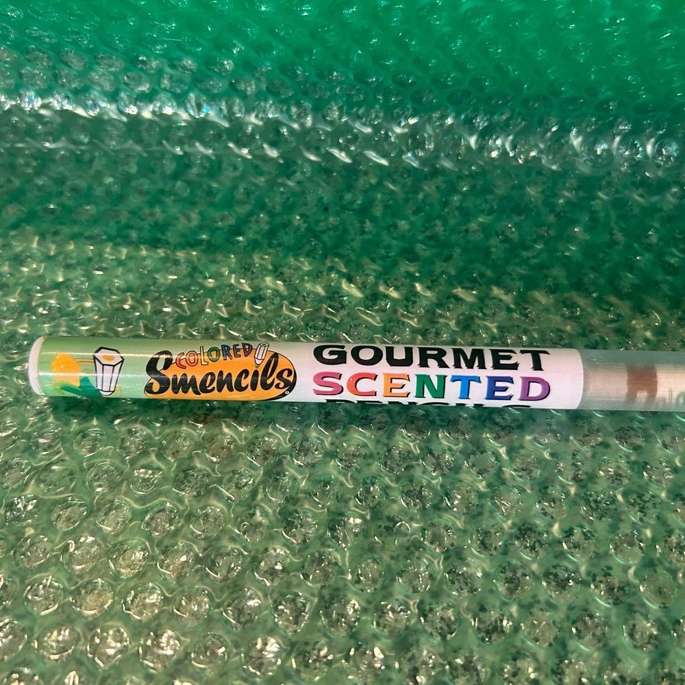 RARE Colored Smencils -ROOT BEER-Gourmet Scented Pencils Eco Newspaper RETRO